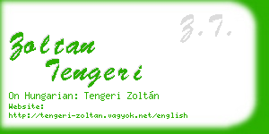zoltan tengeri business card